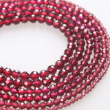 Faceted Garnet Loose Beads 2 3 4mm for Jewelry Making