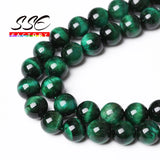 Green Tiger Eye Round Loose Beads 4-14mm 15'' Strand DIY Jewelry Making