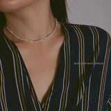 Baroque Pearl Clavicle Chain Necklace 3-4mm Spring 14K Filled Buckle NAG