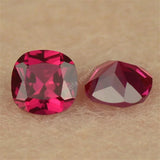5# Deep Red Cushion Cut Synthetic Corundum Stone Loose Gems