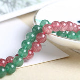 Red/Green Brazil Strawberry Quartz Ice Crystal Stone Beads 4-14mm
