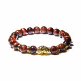Royal Tiger Eye Men's Bracelet Natural Stone Buddha Stretch Charm Bracelets