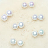 Freshwater Akoya Natural Pearl Round Beads for DIY Earrings 7-8mm