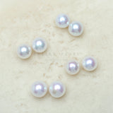 Freshwater Akoya Natural Pearl Round Beads for DIY Earrings 7-8mm