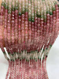 Natural Crystal Red Green Strawberry Gradient 4x4mm DIY Jewelry