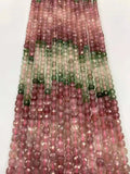 Natural Crystal Red Green Strawberry Gradient 4x4mm DIY Jewelry