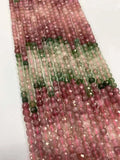 Natural Crystal Red Green Strawberry Gradient 4x4mm DIY Jewelry