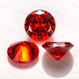 11.0mm 5.0ct Red Round Cut Zircon Gemstone for Jewelry - Loose