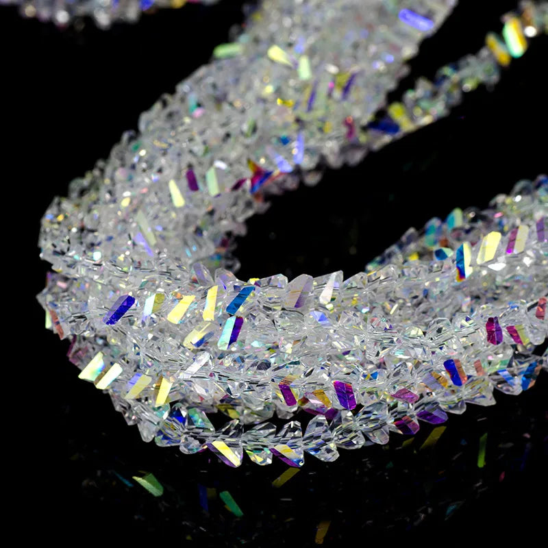 Austrian Crystal Beads Spacers Triangular Glass Loose Beads
