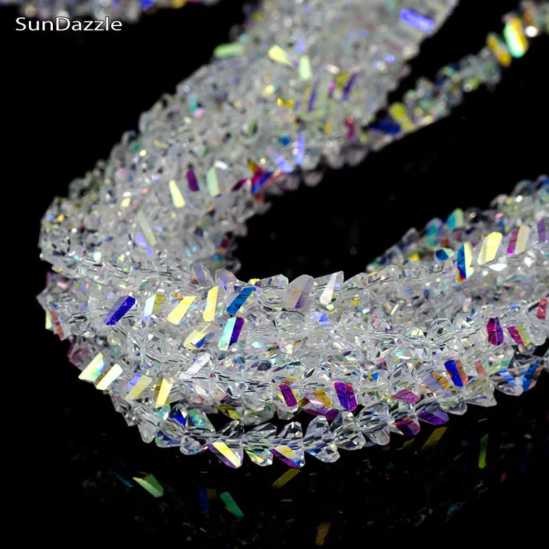 Austrian Crystal Beads Spacers Triangular Glass Loose Beads