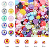 Half-Pearls Stick-On Flatback Resin Beads DIY Craft Decor Clothing Accessory