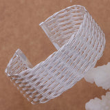 Silver Mesh Bangle Bracelet - Hot Sterling Jewelry