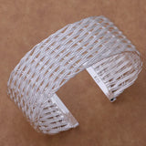 Silver Mesh Bangle Bracelet - Hot Sterling Jewelry