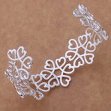 Patterned Sterling Bangle Bracelet