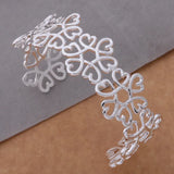 Patterned Sterling Bangle Bracelet