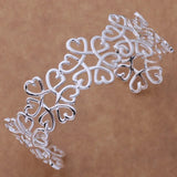 Patterned Sterling Bangle Bracelet
