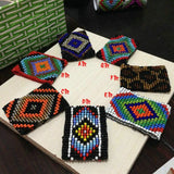 Nepal Multicolored Glass Seed Beaded Hemp Bracelets