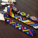 Colorful Seed Beaded Brazil Hemp Woven Bracelet Hippy Boho Friendship Bracelet