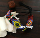 Colorful Seed Beaded Brazil Hemp Woven Bracelet Hippy Boho Friendship Bracelet
