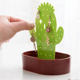 Cactus Shape Jewelry Display Stand Necklace Earring Holder Organizer Storage