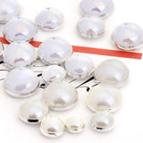 ABS Clawless Pearls Sewn on Rhinestone Wedding Dress Bags Handwork Crafts DIY