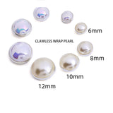 ABS Clawless Pearls Sewn on Rhinestone Wedding Dress Bags Handwork Crafts DIY