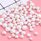 ABS Clawless Pearls Sewn on Rhinestone Wedding Dress Bags Handwork Crafts DIY