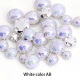 ABS Clawless Pearls Sewn on Rhinestone Wedding Dress Bags Handwork Crafts DIY