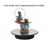 Electric Rotating Display Stand USB Charging Rechargeable Jewelry Holder