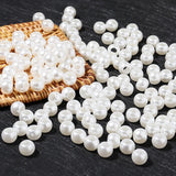 Big Hole ABS Pearl Round Beads for DIY Jewelry - 8/10/12/16mm