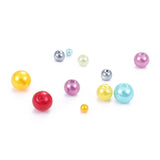 ABS Pearls Round Beads Box Cord Clasps Set DIY Bracelet Earrings