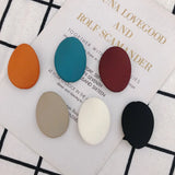 ABS Matte Rubber Paint Straight Hole DIY Jewelry Hair Accessories 6pcs