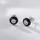 Butterfly 925 Silver Diamond Finish Round Earrings Jewelry