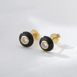 Butterfly 925 Silver Diamond Finish Round Earrings Jewelry