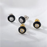 Butterfly 925 Silver Diamond Finish Round Earrings Jewelry