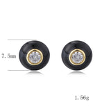 Butterfly 925 Silver Diamond Finish Round Earrings Jewelry