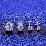 Butterfly 925 Silver Moissanite Stud Earrings 3-6.5MM Round Cut