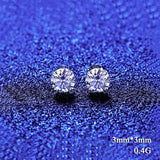 Butterfly 925 Silver Moissanite Stud Earrings 3-6.5MM Round Cut