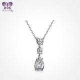 Butterfly 925 Silver 3CT Diamond Pendant Necklace