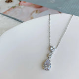 Butterfly 925 Silver 3CT Diamond Pendant Necklace