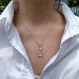 Butterfly 925 Silver 3CT Diamond Pendant Necklace
