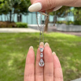 Butterfly 925 Silver 3CT Diamond Pendant Necklace