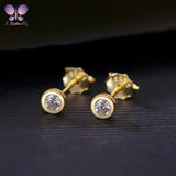 Butterfly 925 Sterling Silver Diamond Japanese Girl Earrings