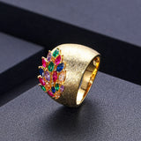 ACCKING Gothic Feather Rings For Women Party Jewelry