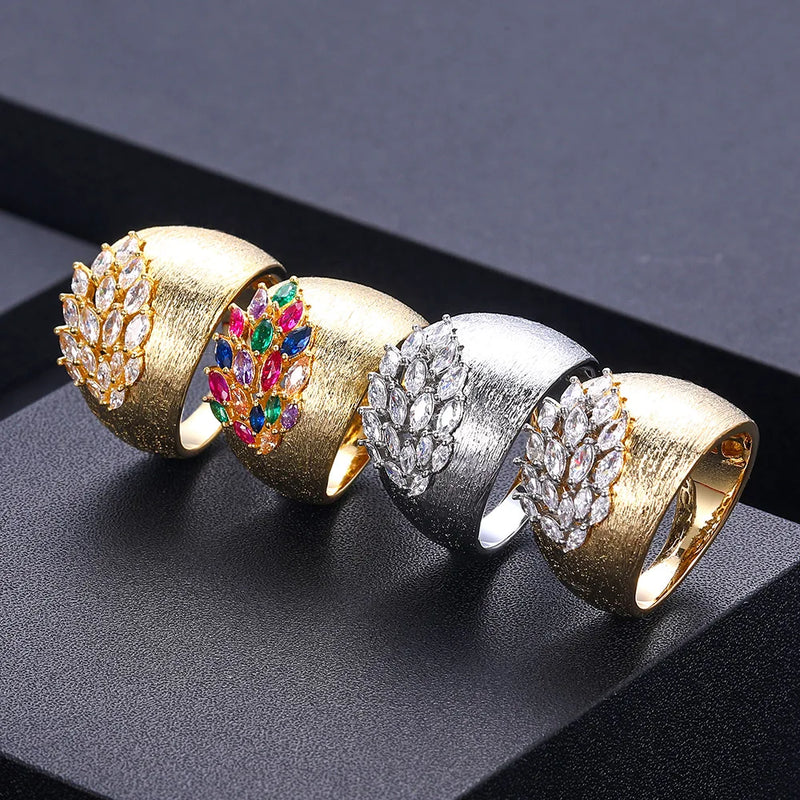 ACCKING Gothic Feather Rings For Women Party Jewelry