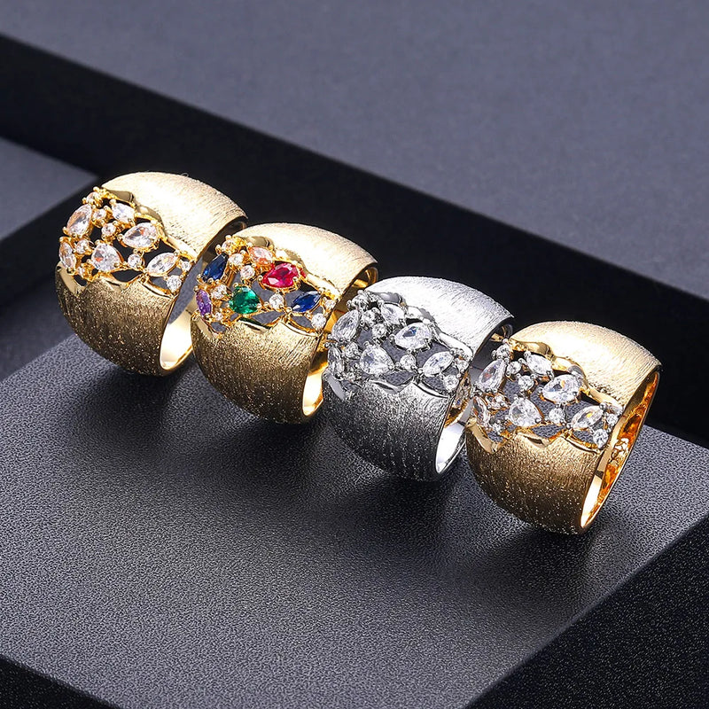 ACCKING Gothic Feather Rings For Women Party Jewelry