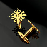 ADINKRA Cufflinks Mens University Diversity Stainless Steel Clips Wedding Gift