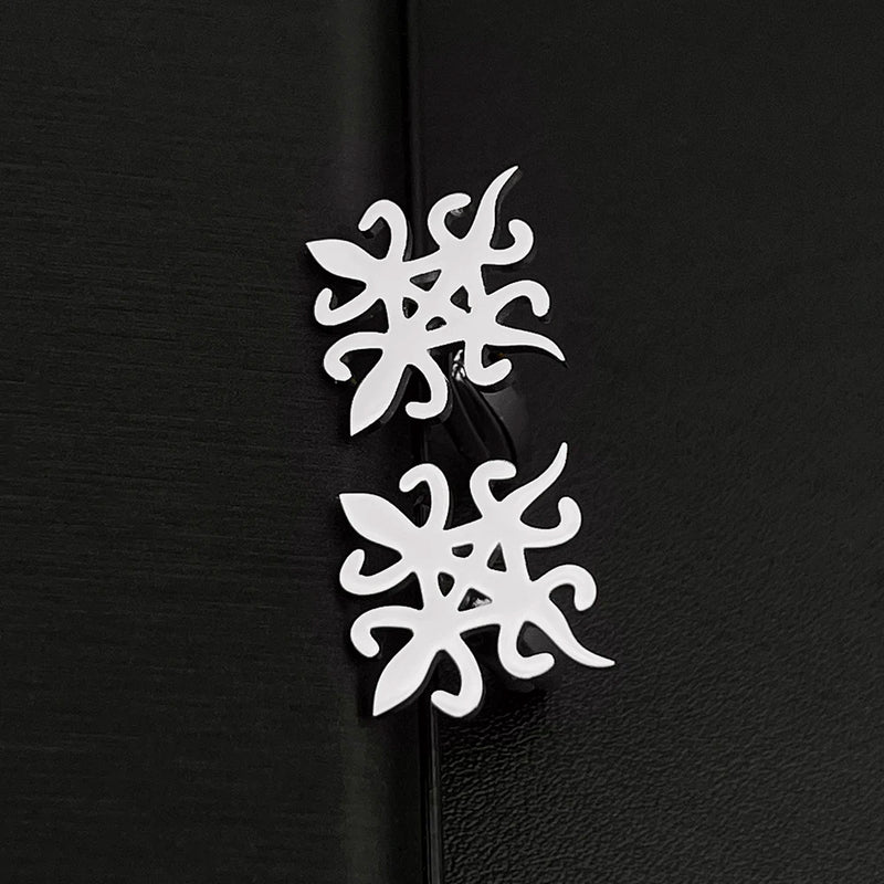 ADINKRA Cufflinks Mens University Diversity Stainless Steel Clips Wedding Gift