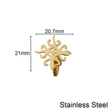 ADINKRA Cufflinks Mens University Diversity Stainless Steel Clips Wedding Gift