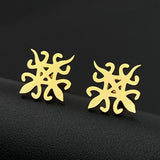 ADINKRA Cufflinks Mens University Diversity Stainless Steel Clips Wedding Gift